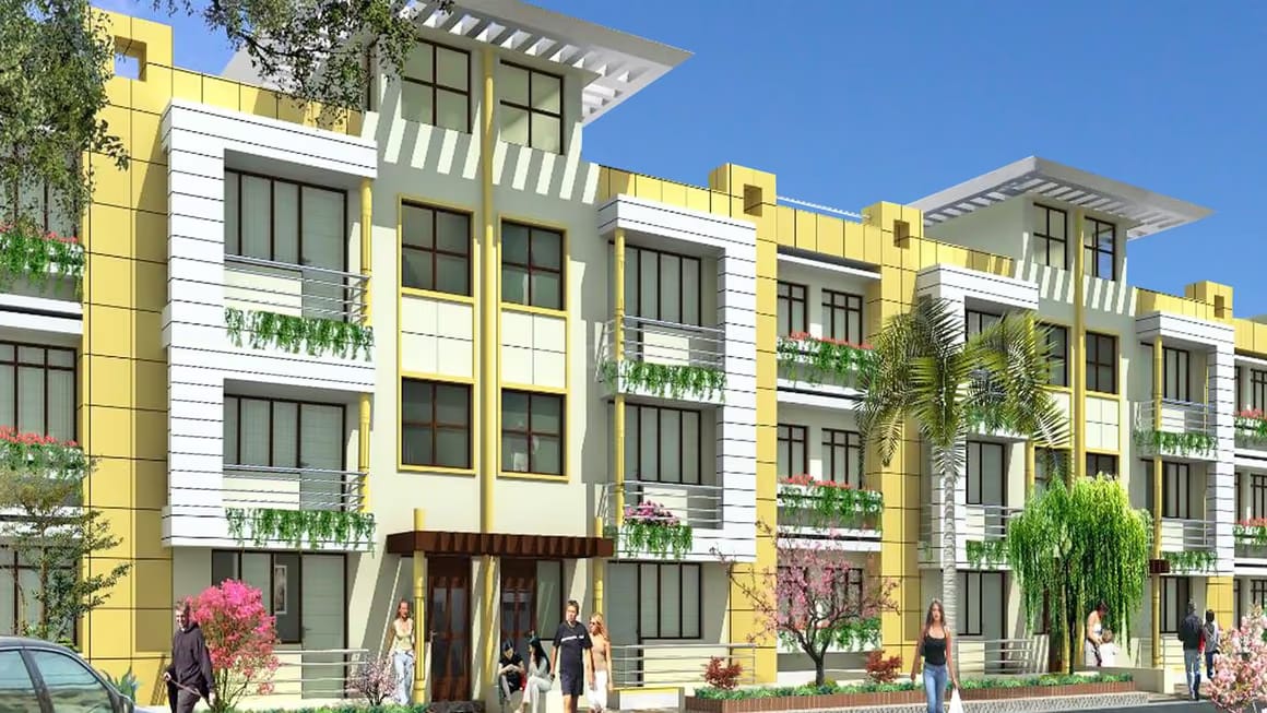 Illustration of low-rise homes at Happy Homes, Kharar