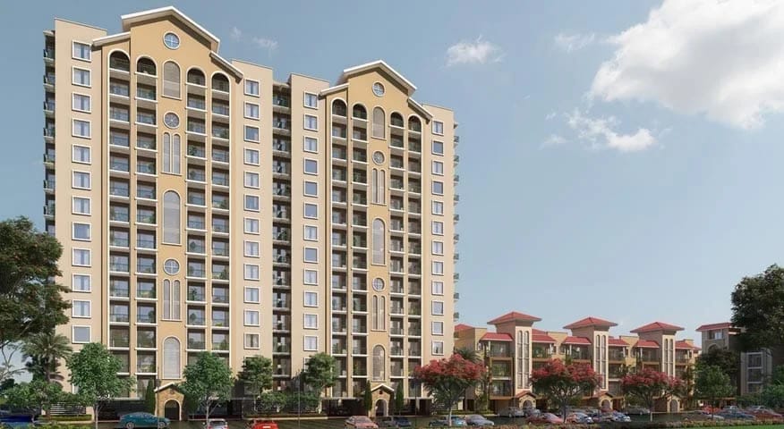 SBP apartment towers and low-rise homes